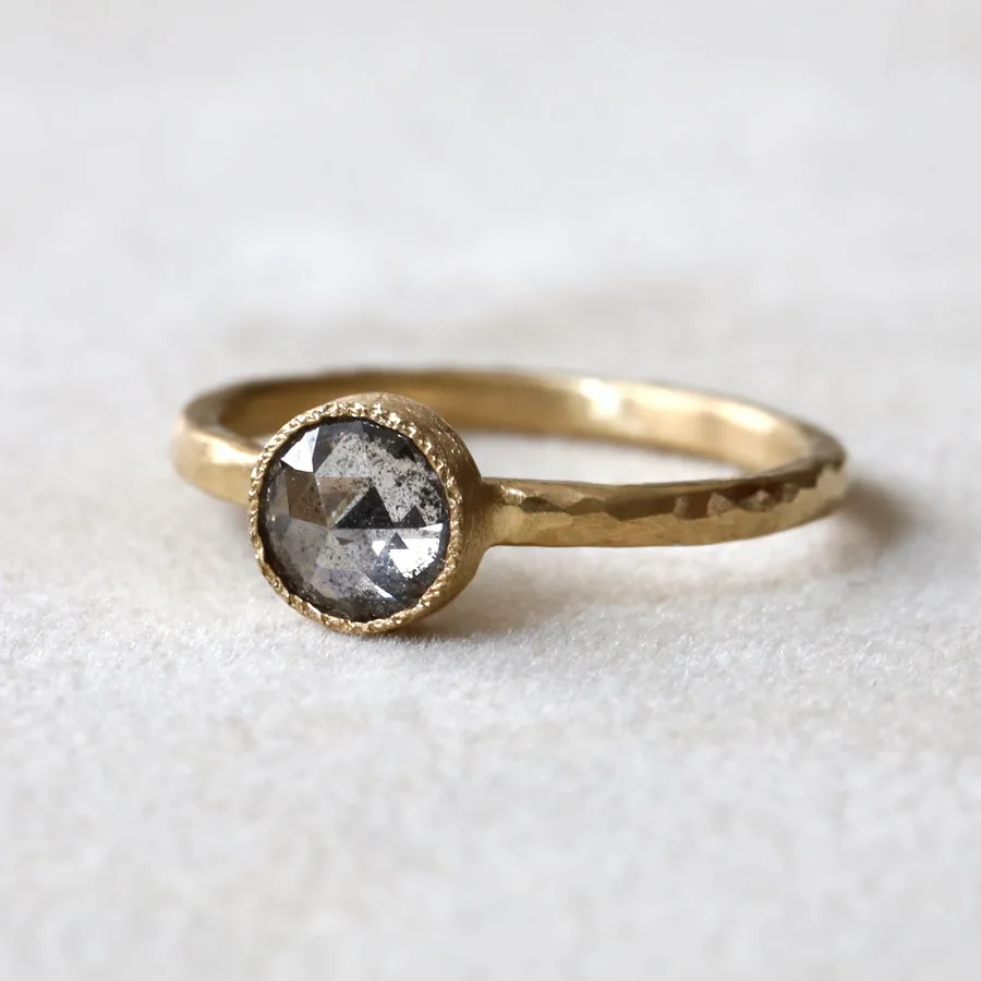 0.88ct Salt & Pepper diamond ring
