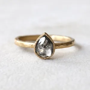 0.96ct Salt & Pepper diamond ring