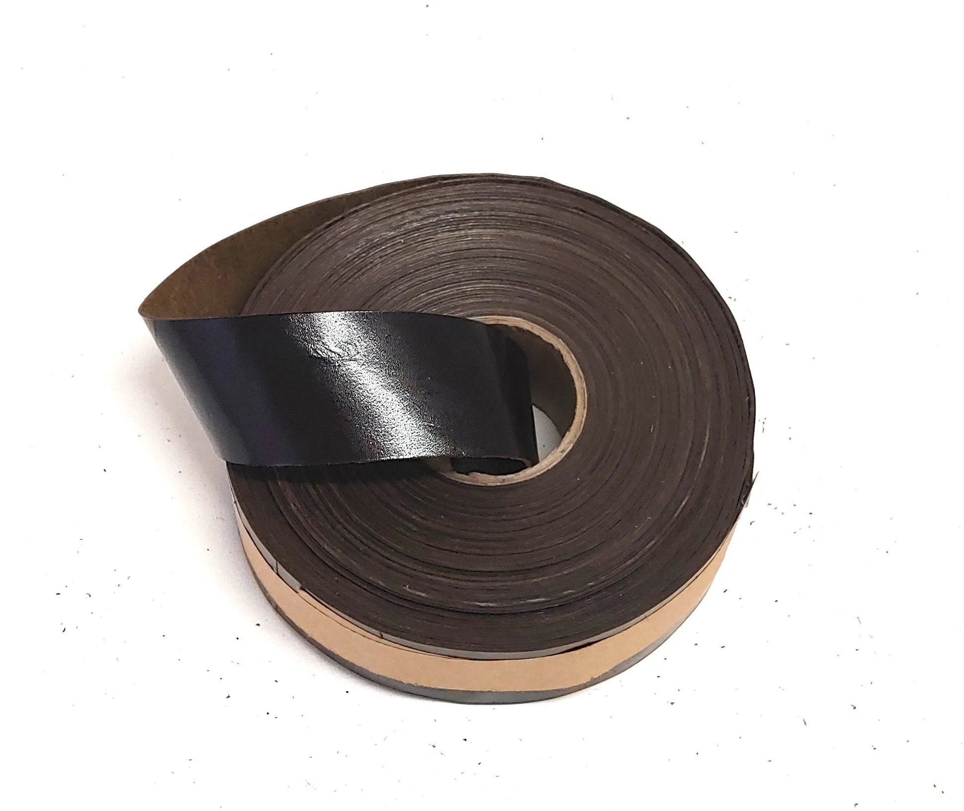1-1/4" Flat Brown Patent Kidskin Leather Stripping 1250NKA (5 YDS) binding, leather tape
