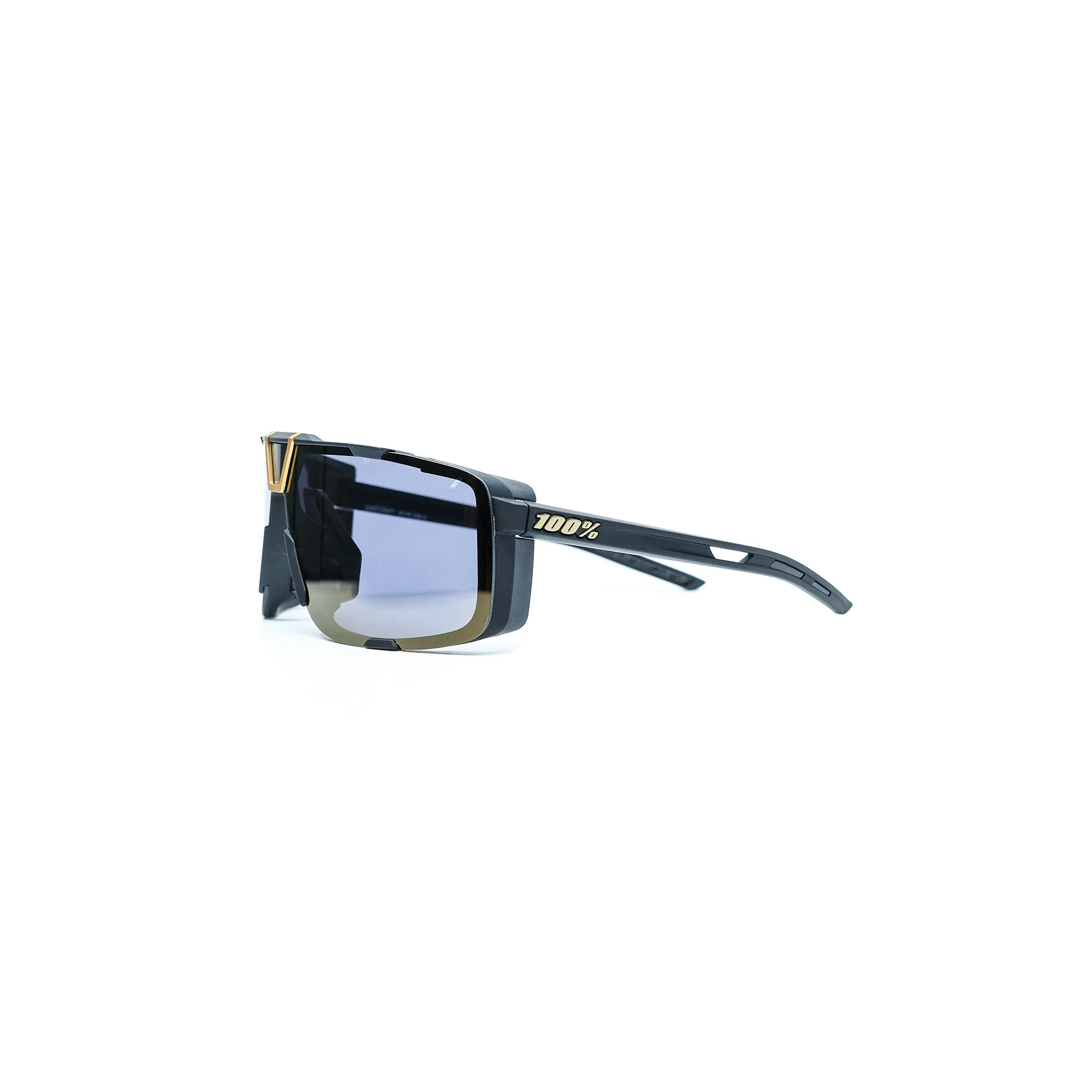 100% Eastcraft Sunglasses - Soft Tact Black (Soft Gold Mirror Lens)