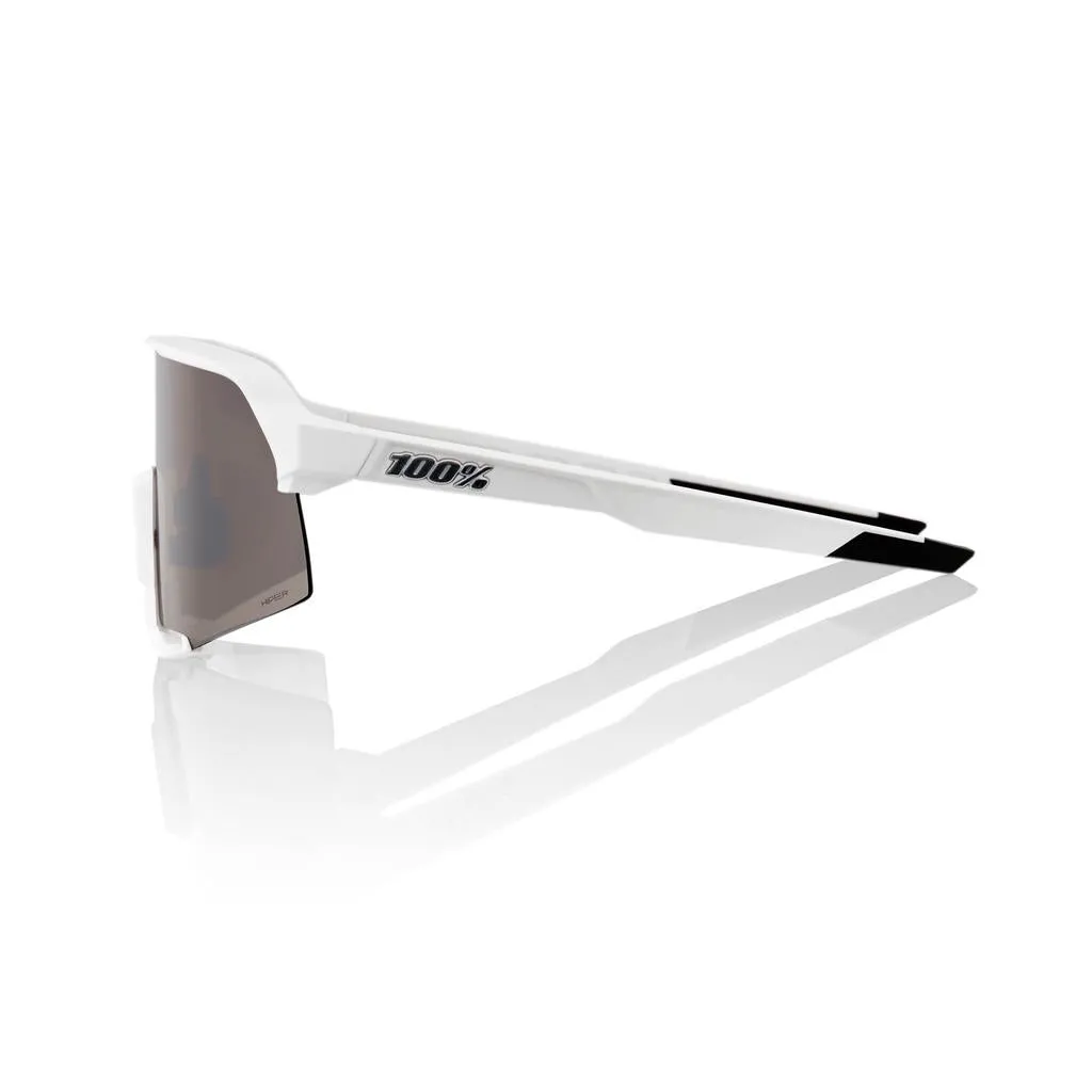 100% S3 - Matte White - HiPer Silver Lens