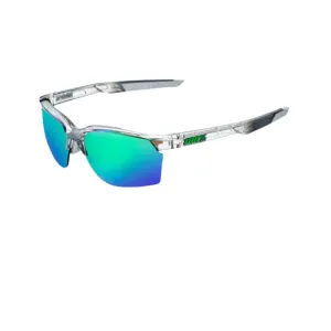 100% Sportcoupe - Polished Translucent Crystal Grey - Green Multilayer Mirror Lens