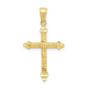 10k Budded Cross Pendant