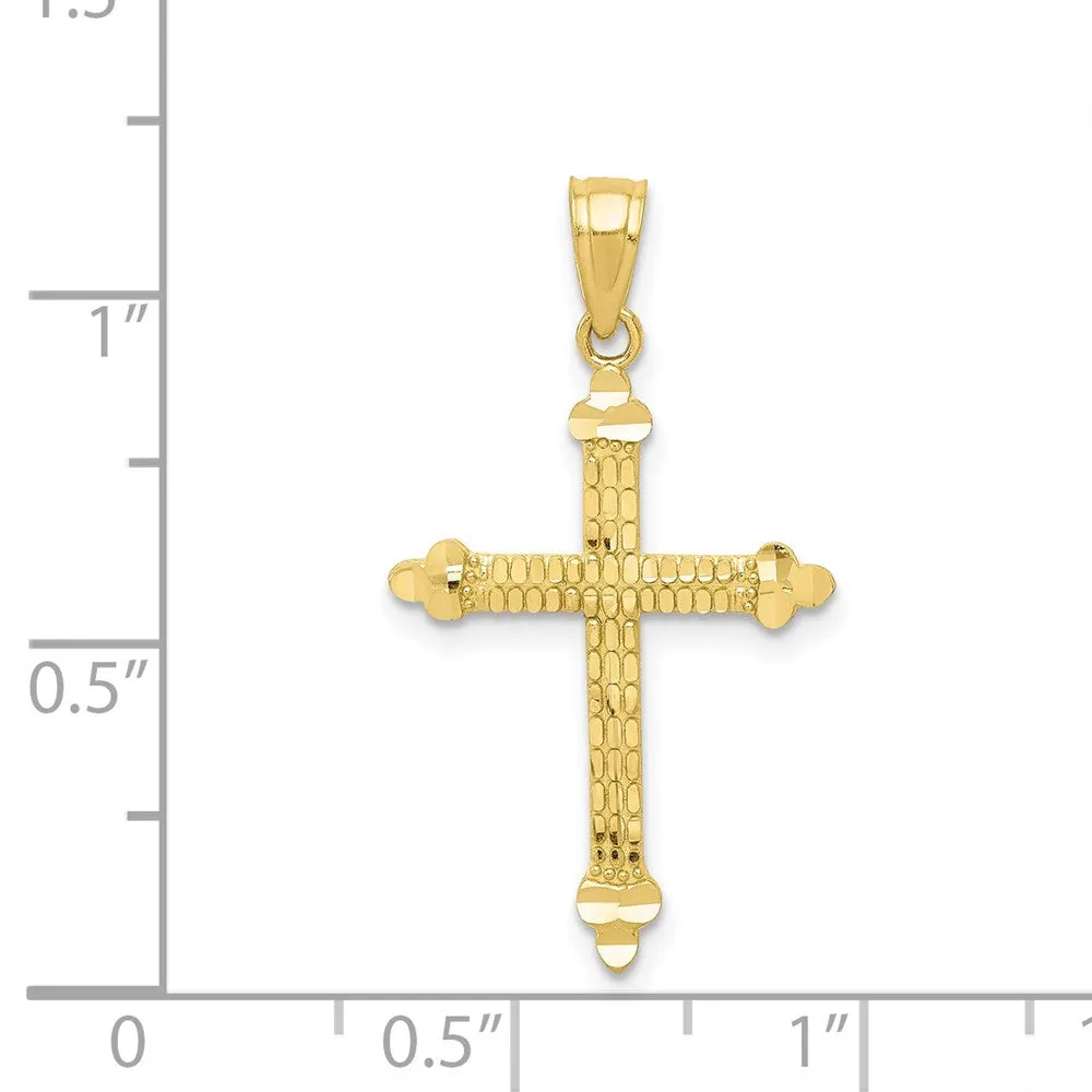 10k Budded Cross Pendant