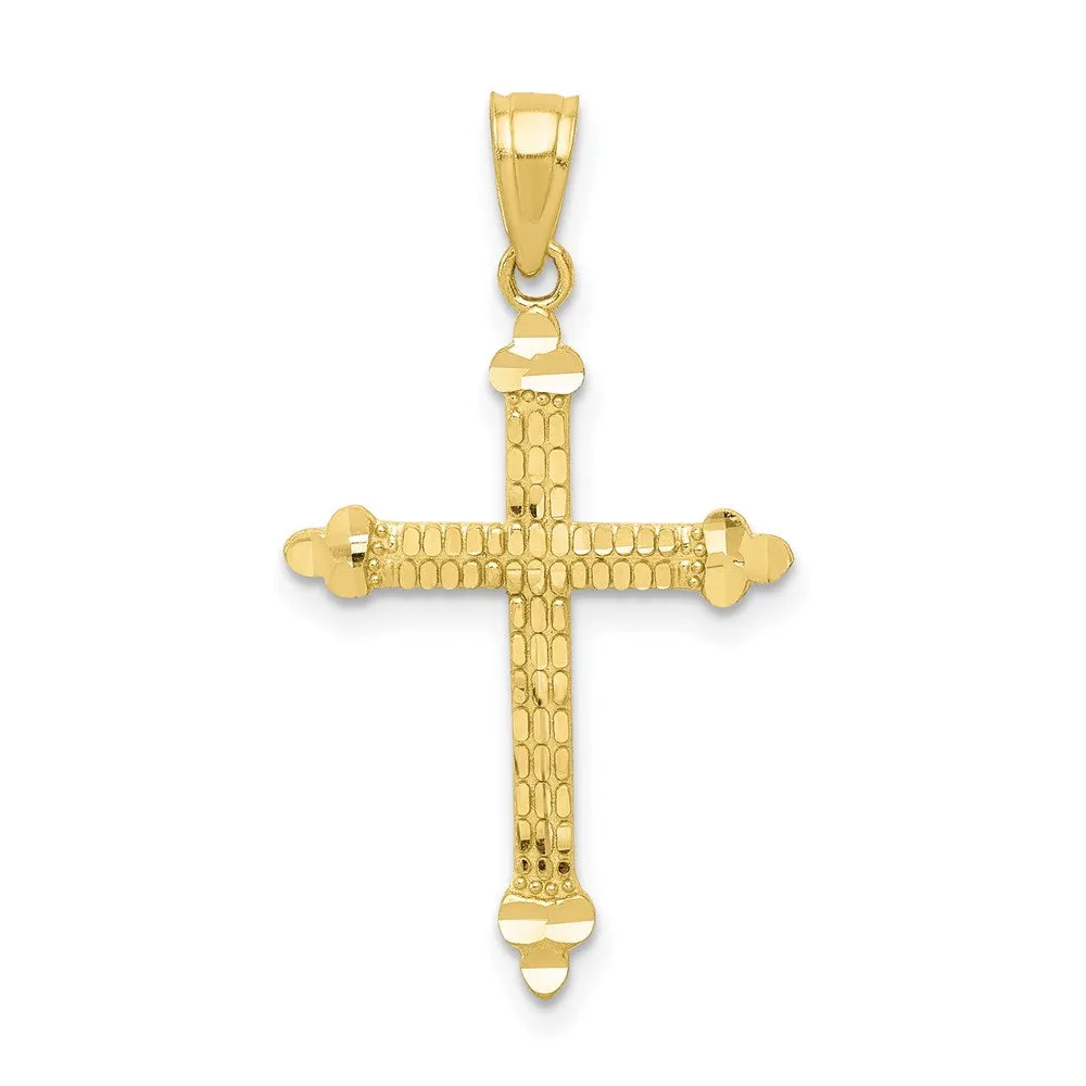 10k Budded Cross Pendant