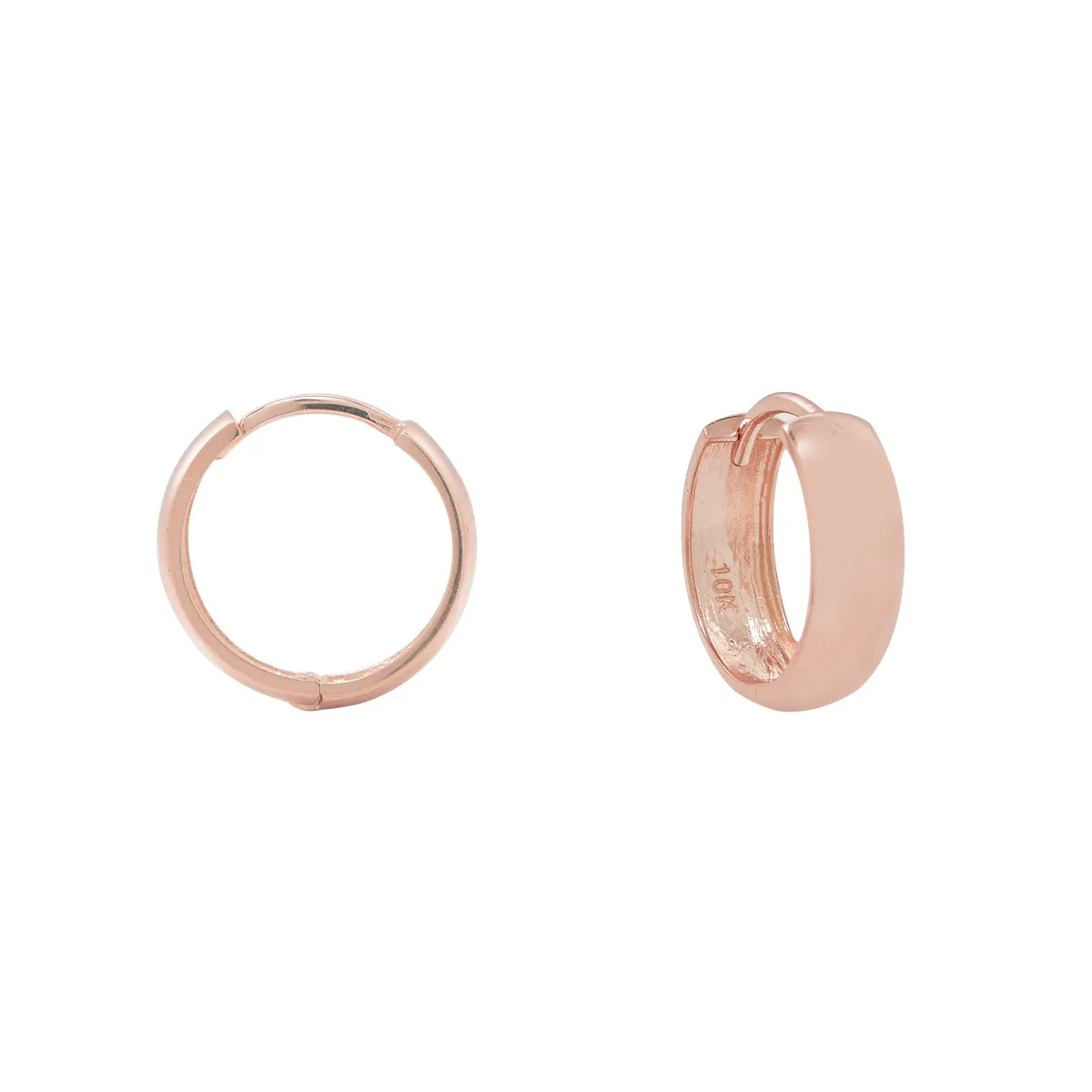 10k Solid Gold Thick Huggies