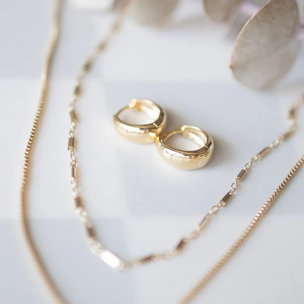 10k Solid Gold Thick Huggies