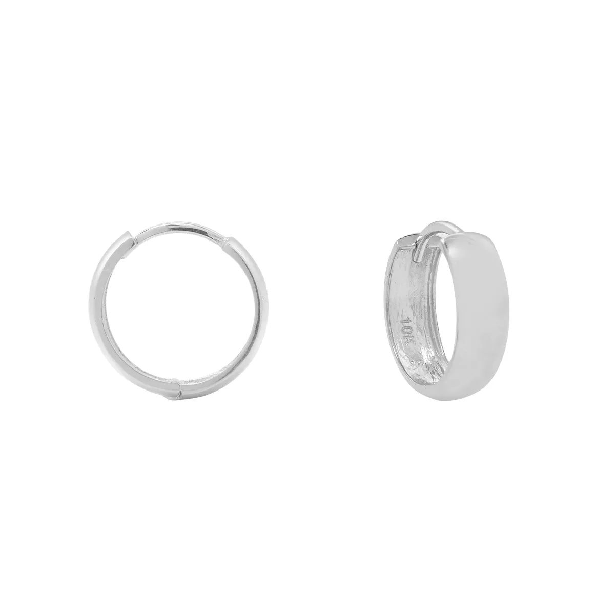 10k Solid Gold Thick Huggies