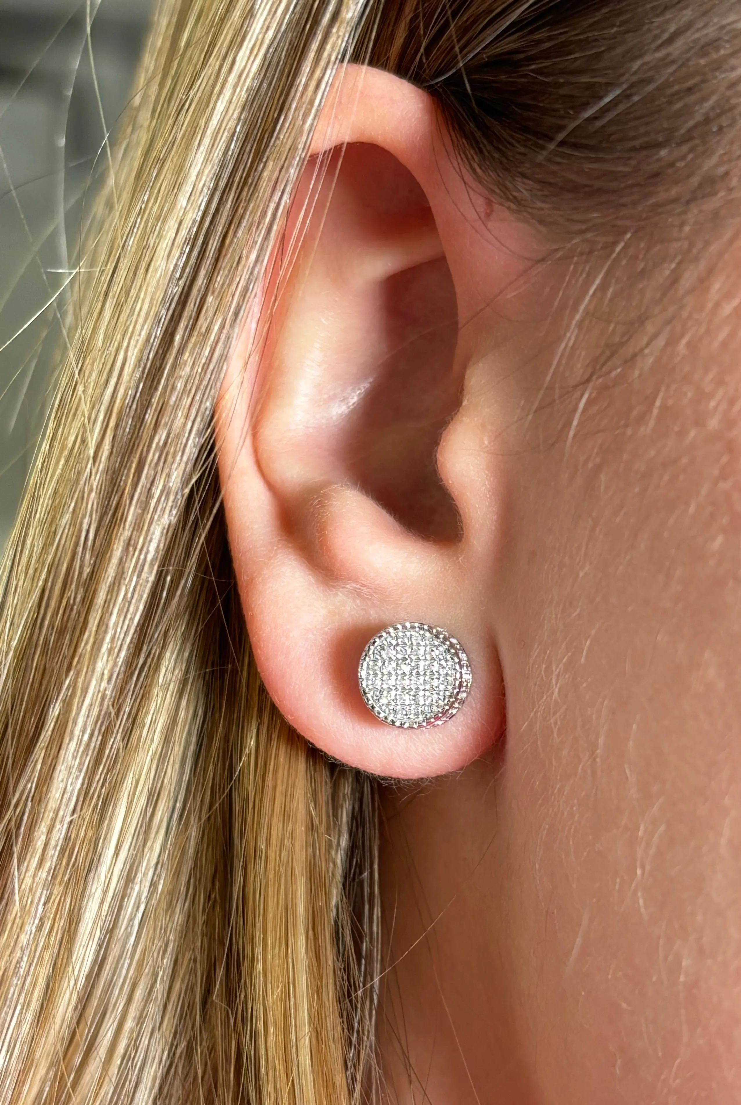 10K Thick Round Earrings
