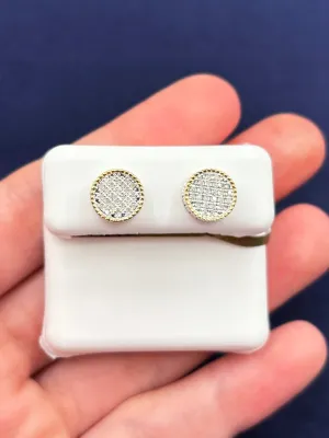 10K Thick Round Earrings