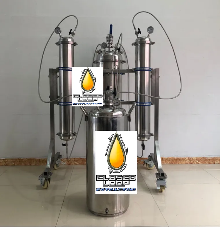 10LB Rack Mounted Dominator Closed Loop Extractor w/ Jacketed Solvent Tank