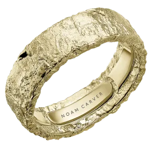 14K Gold Textured Wedding Band