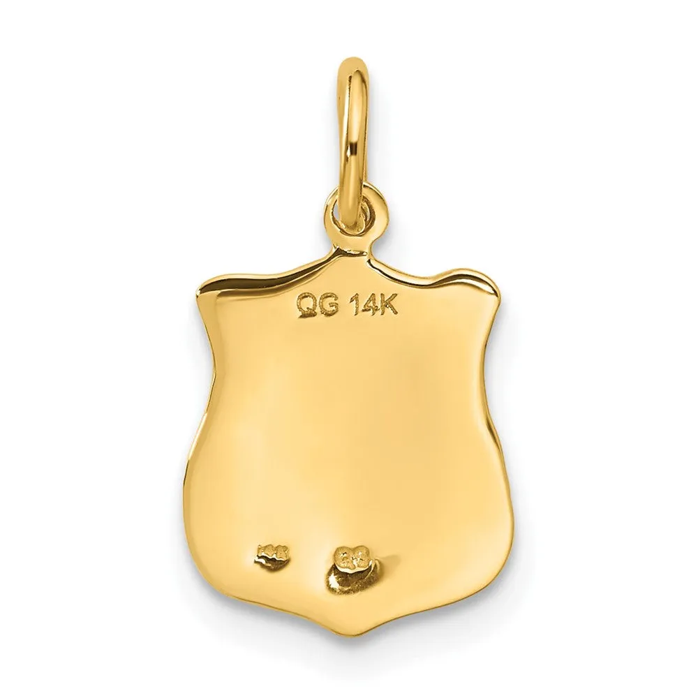 14k Police Badge Charm