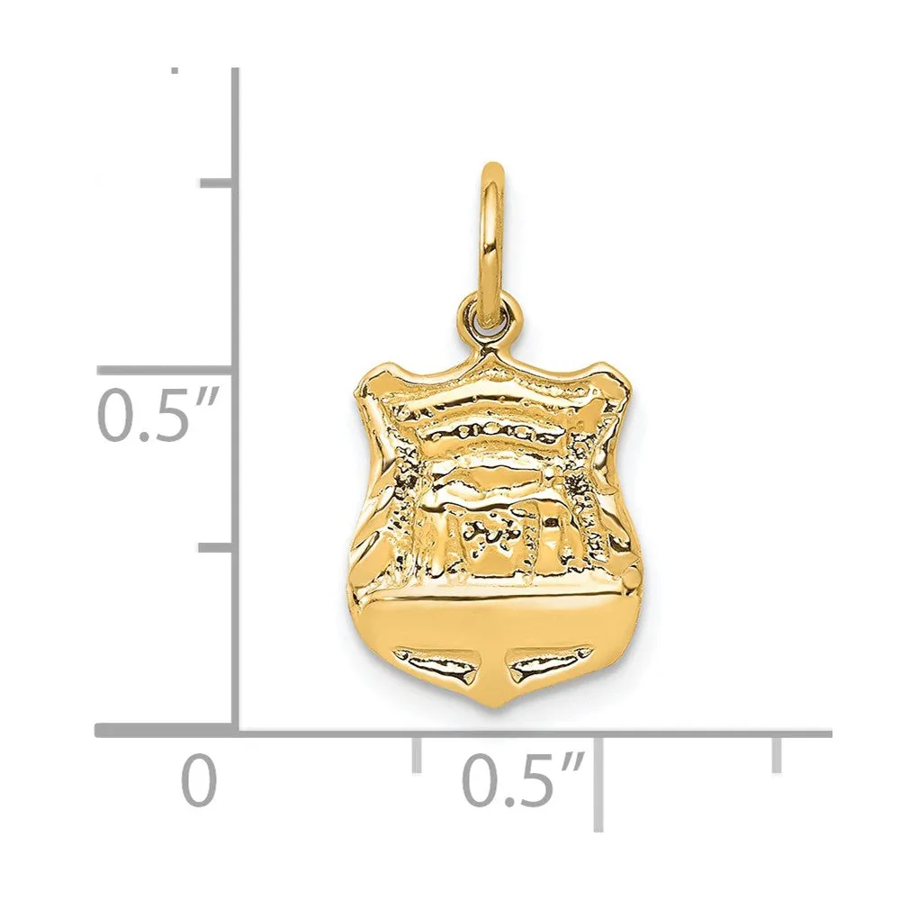 14k Police Badge Charm