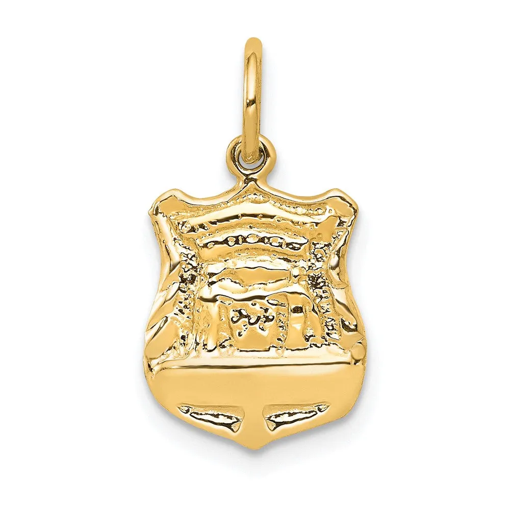 14k Police Badge Charm