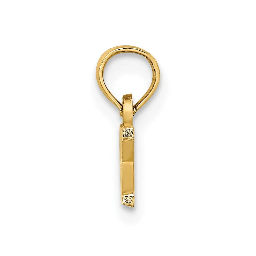 14K Polished OBX Charm