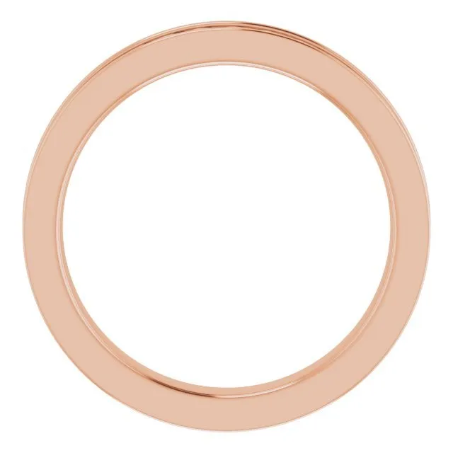 14K Rose 3 mm Woven Design Band