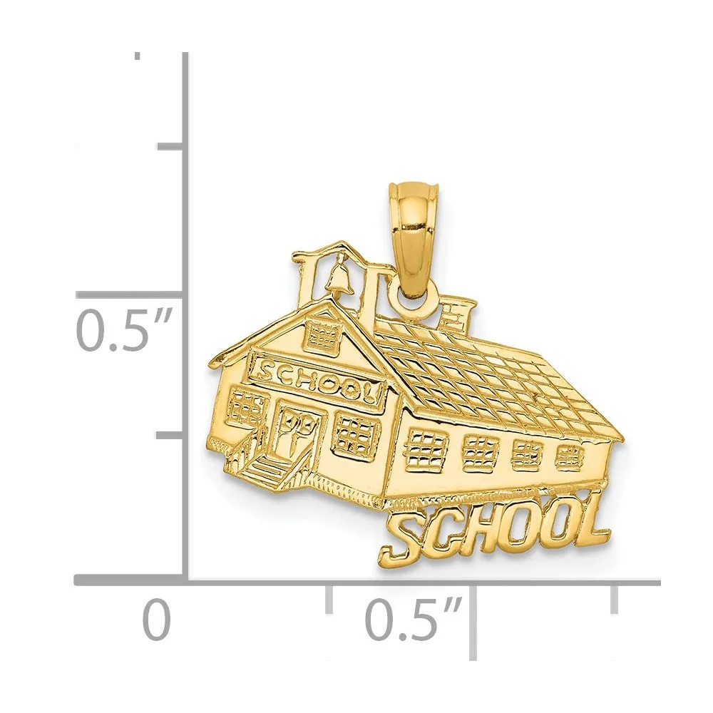 14K School House Pendant