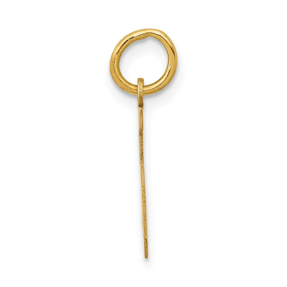 14k Small Polished Number 5 Charm
