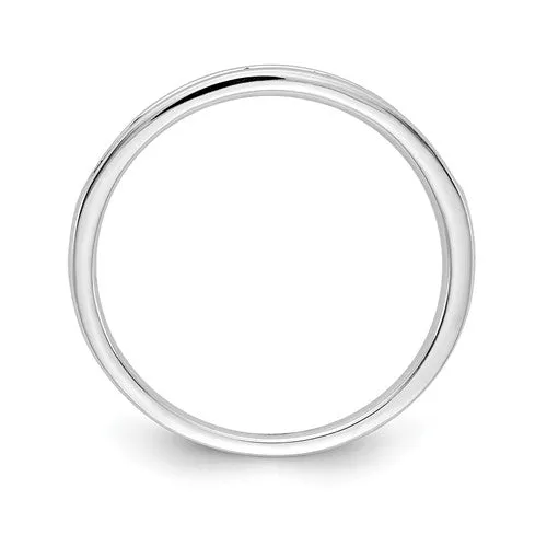 14k White Gold Pink Sapphire Round Channel Set Anniversary Ring