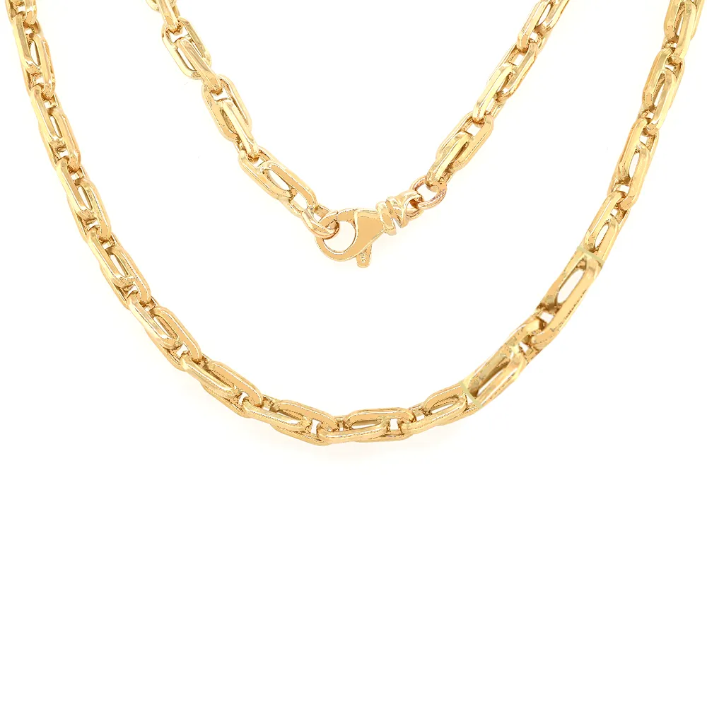 14K Yellow Gold Fancy Link Chain