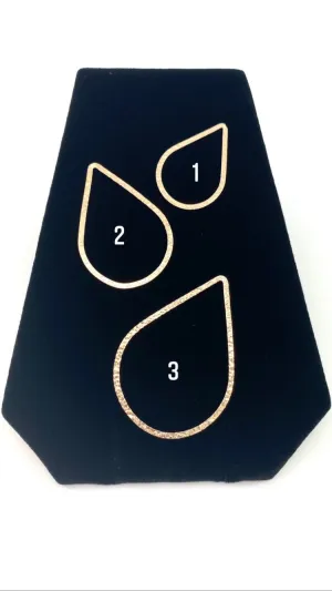14KGF Tear drop shape, Flat, textured, hammered finished, 14K gold filled