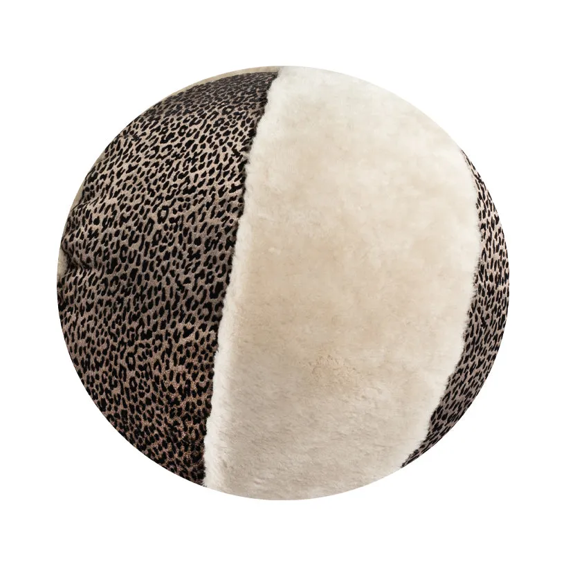 14" Indoor Ball Pillow - Shimmery Shearling