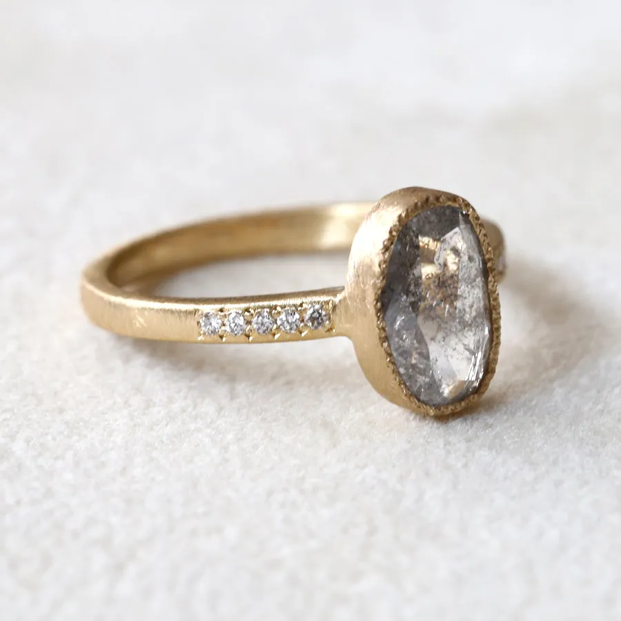 1.54ct grey diamond ring
