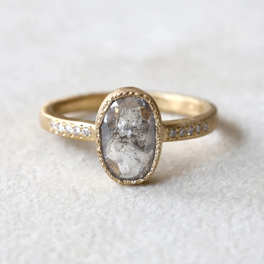 1.54ct grey diamond ring