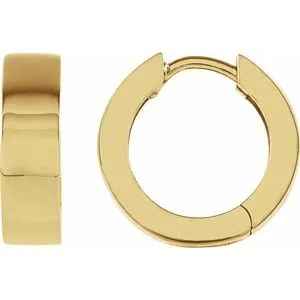 18K Yellow 14.5 mm Hinged Earrings