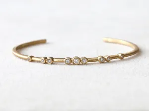 18ky 9-bezel cuff bracelet