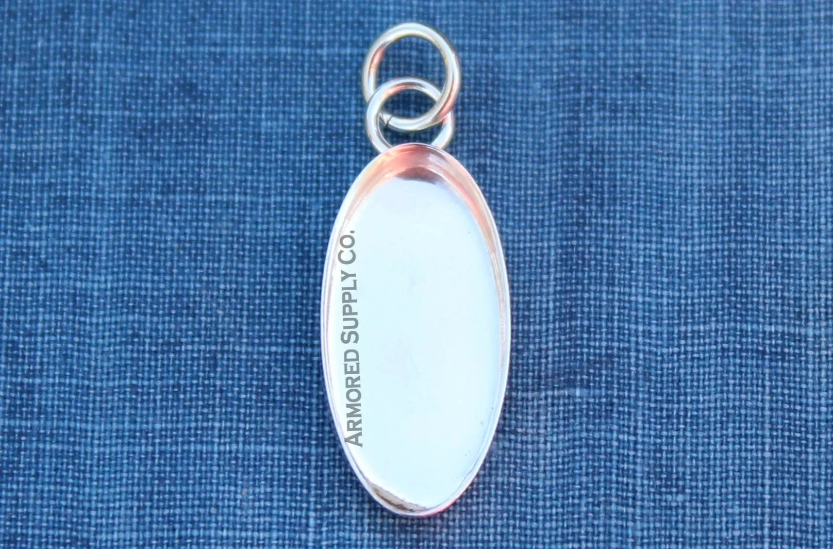 18x9mm Oval Bezel Pendant Blank Mounting