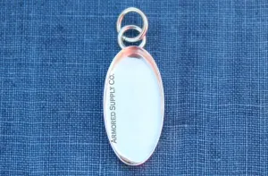 18x9mm Oval Bezel Pendant Blank Mounting