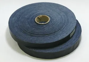 1" Flat, Cowhide Leather Binding in Navy Blue Lamb Touch 3YDS) 1000NDB trim tape; edge binding; leather tape
