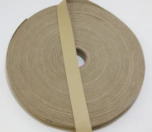 1" Flat, Cowhide Leather Strap in Ecru (5 YDS) 1000NDD ; beige, taupe, natural, light tan