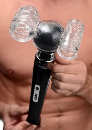 2 in 1 Male Wand Attachment - Clear
