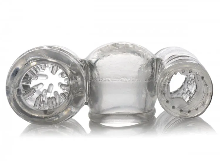 2 in 1 Male Wand Attachment - Clear
