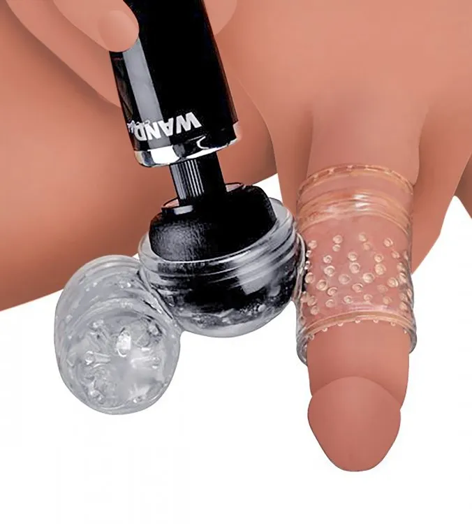 2 in 1 Male Wand Attachment - Clear