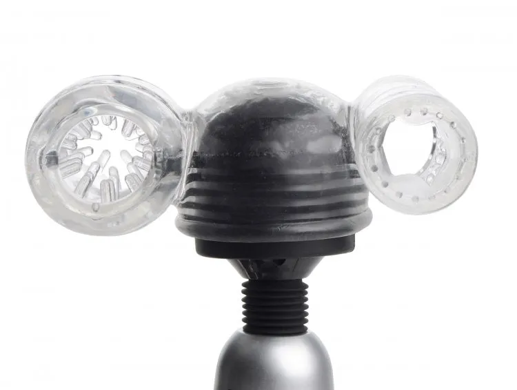 2 in 1 Male Wand Attachment - Clear