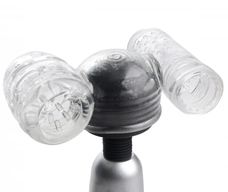 2 in 1 Male Wand Attachment - Clear