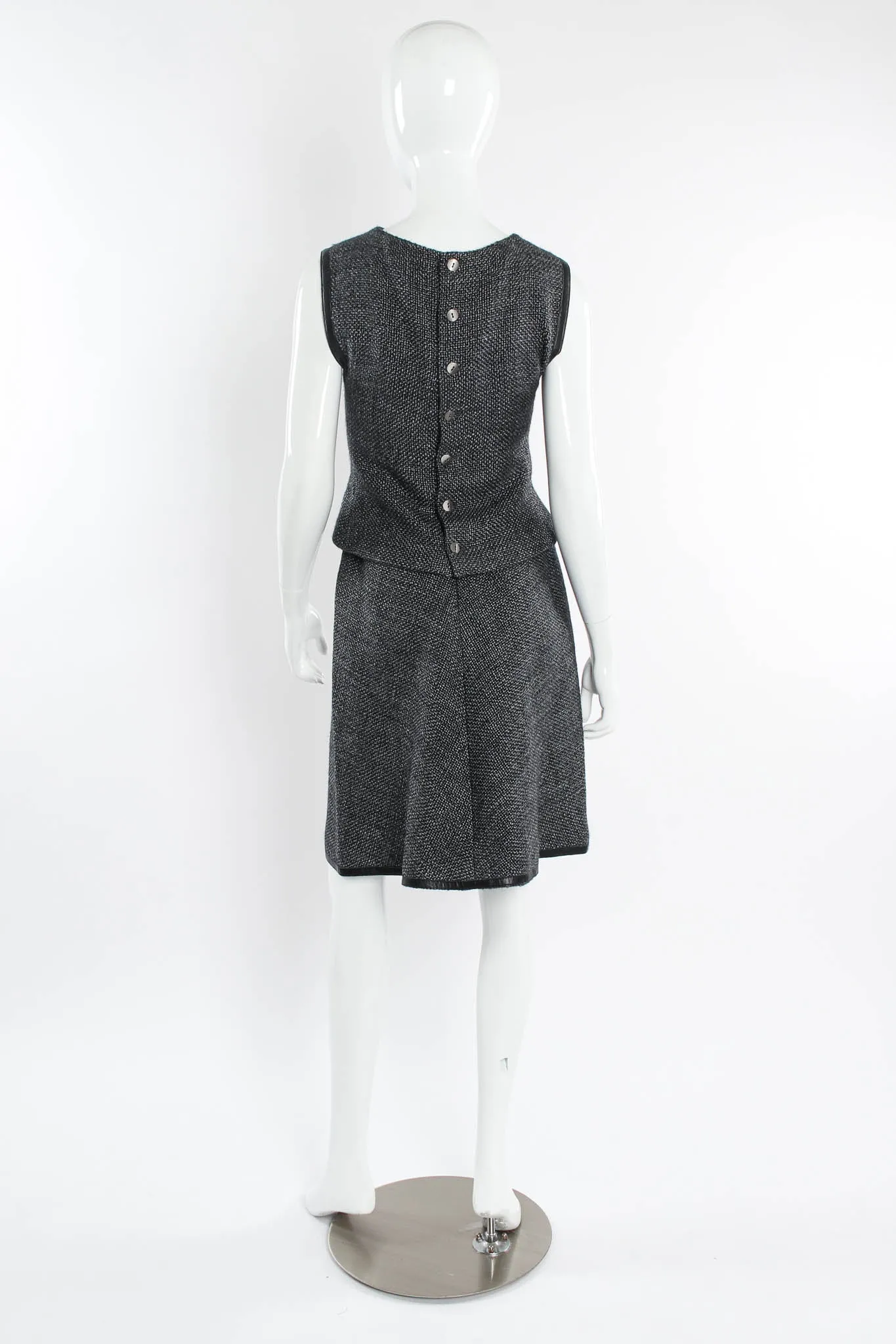 2000 Woven Wool Top & Skirt Set