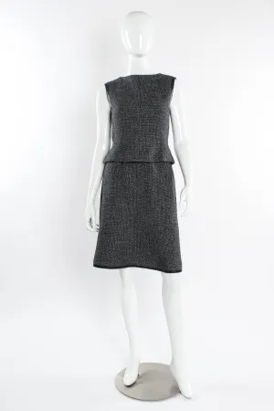 2000 Woven Wool Top & Skirt Set