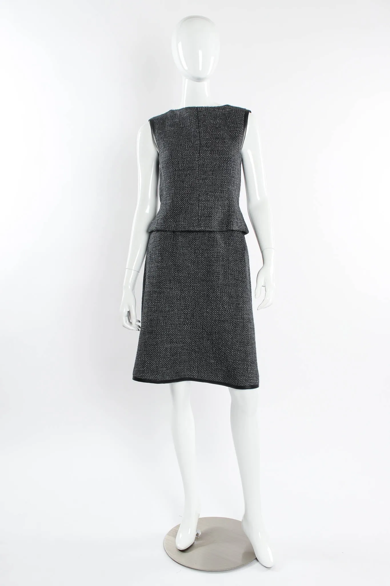 2000 Woven Wool Top & Skirt Set