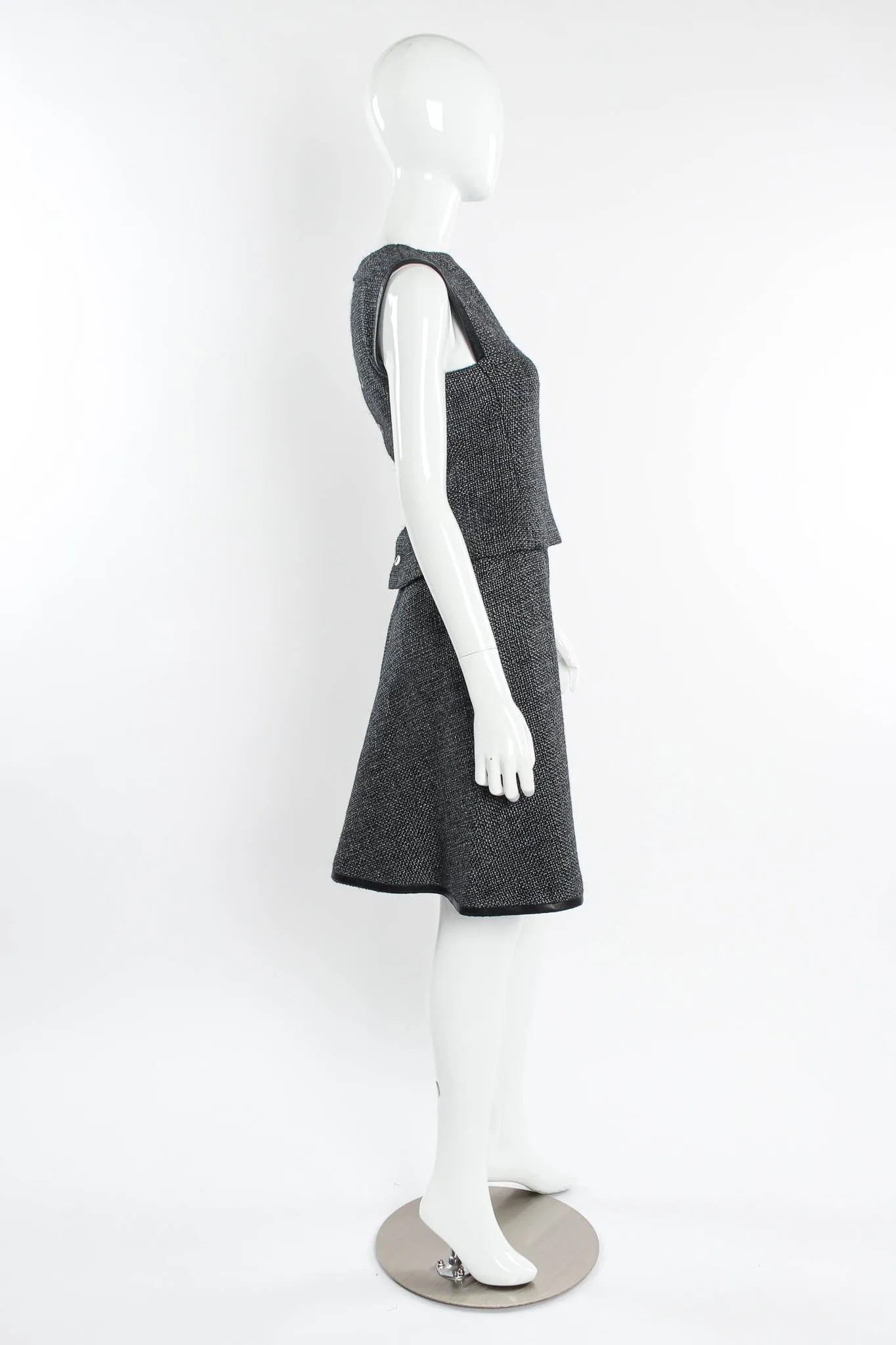 2000 Woven Wool Top & Skirt Set
