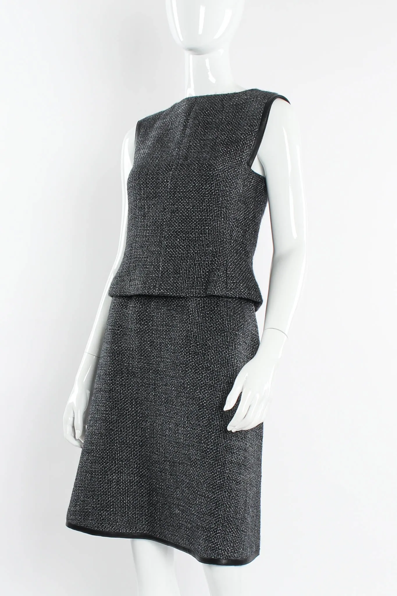 2000 Woven Wool Top & Skirt Set
