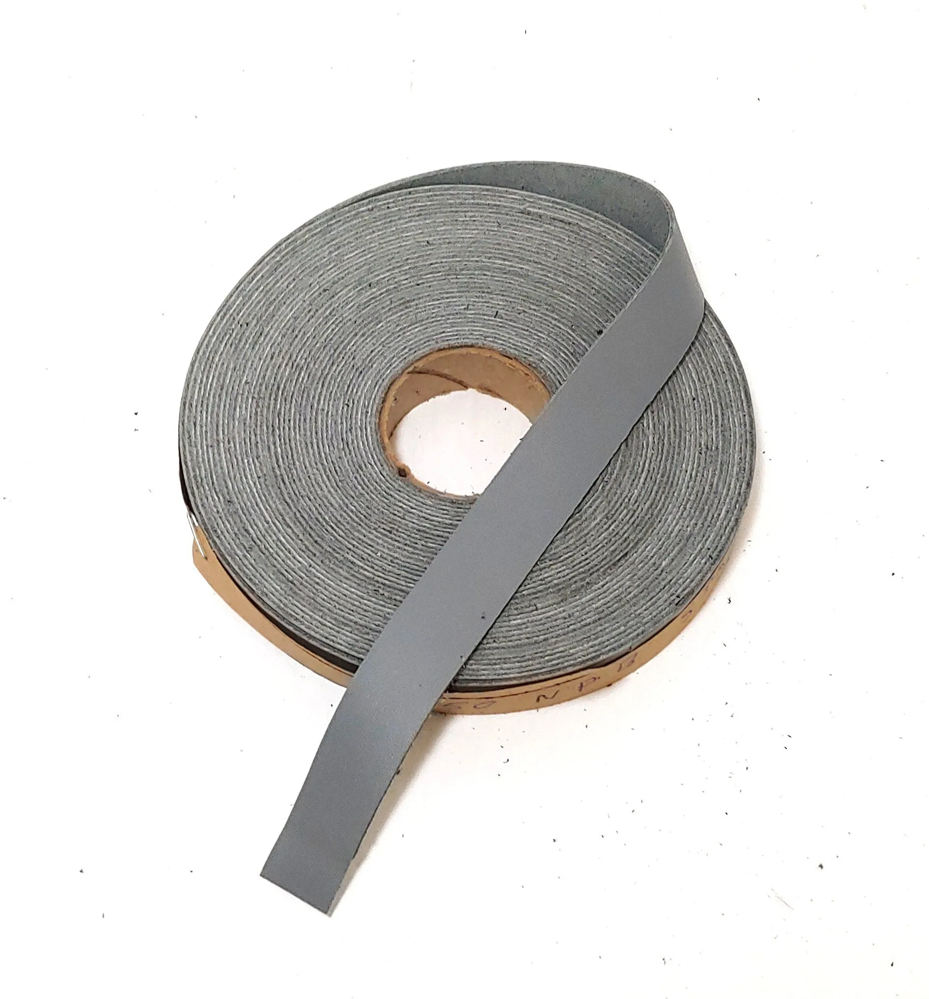 3/4" Flat, Cowhide Leather Binding in Steel Grey #2 (6.33 YDS) 0750NDB trim tape; edge binding; leather tape