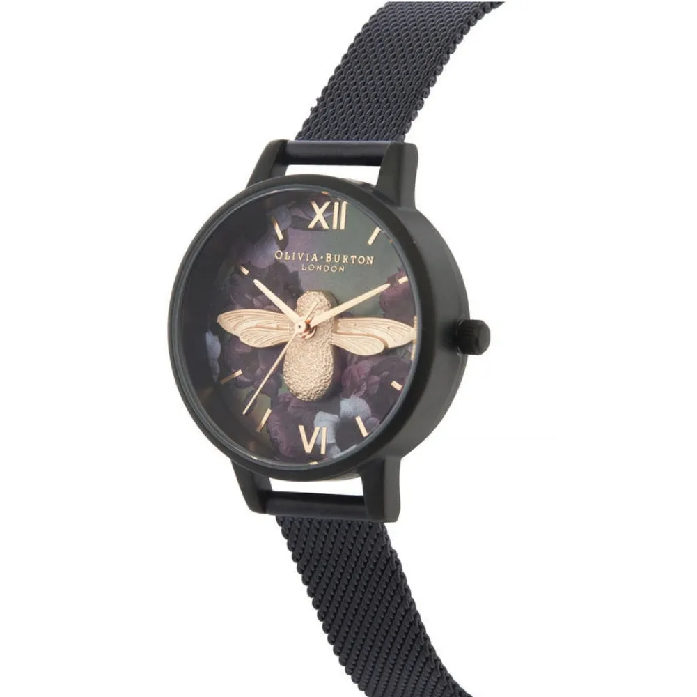 3D Bee After Dark Midi Dial Watch