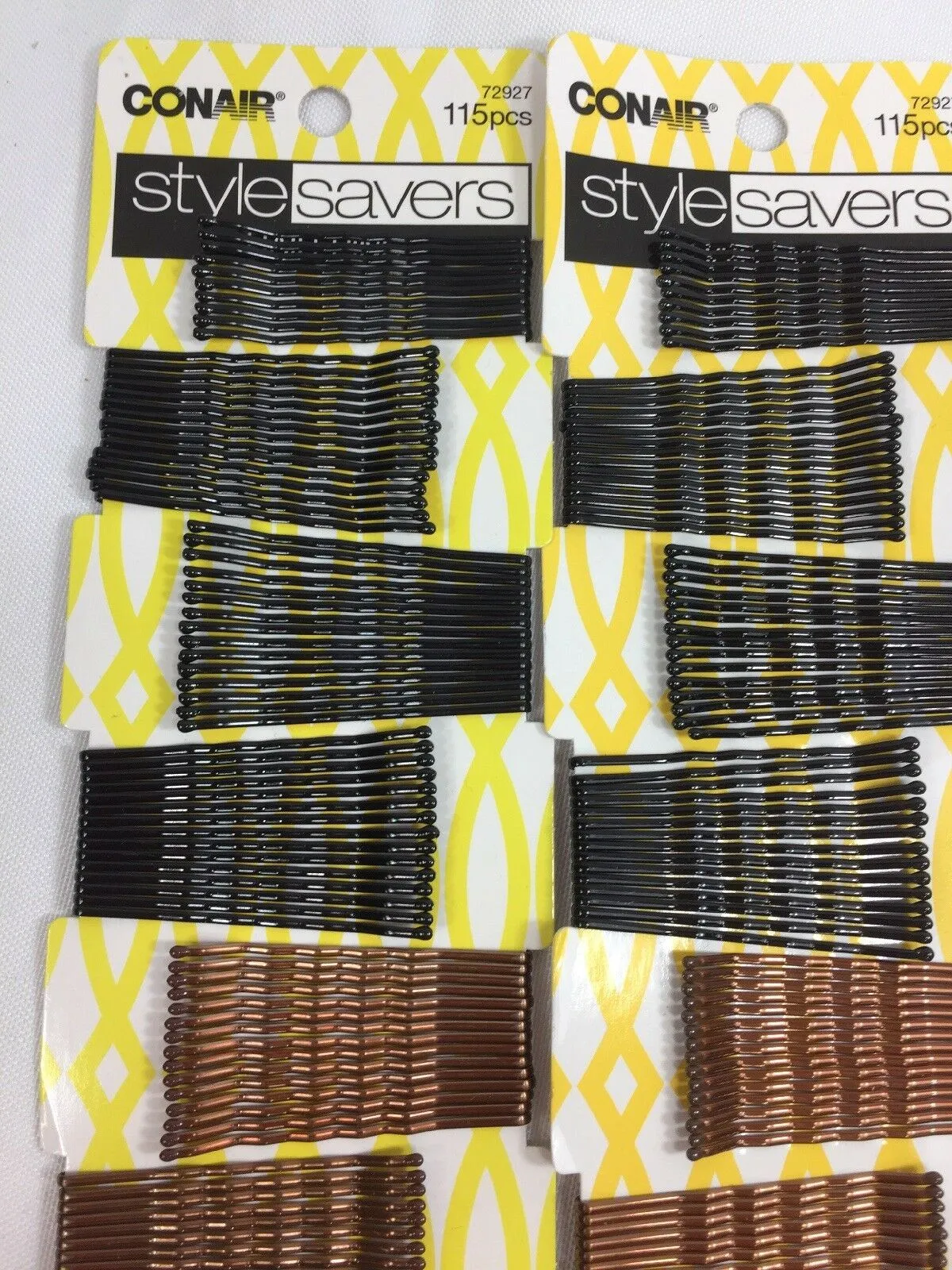 (4) Conair Black Brown Bobby Pins Secure Hold Styling 115each 400  Bulk Lot