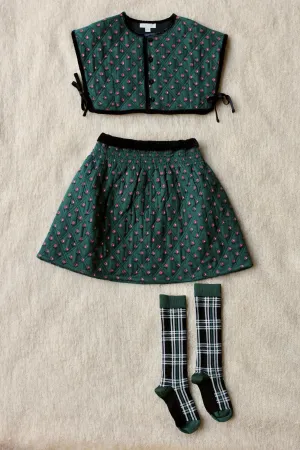 (40% off) set quilted top  skirt provencal print