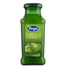 4x Yoga Bar Mela Verde Grüner Apfel-Fruchtsaft Glasflasche 200ml
